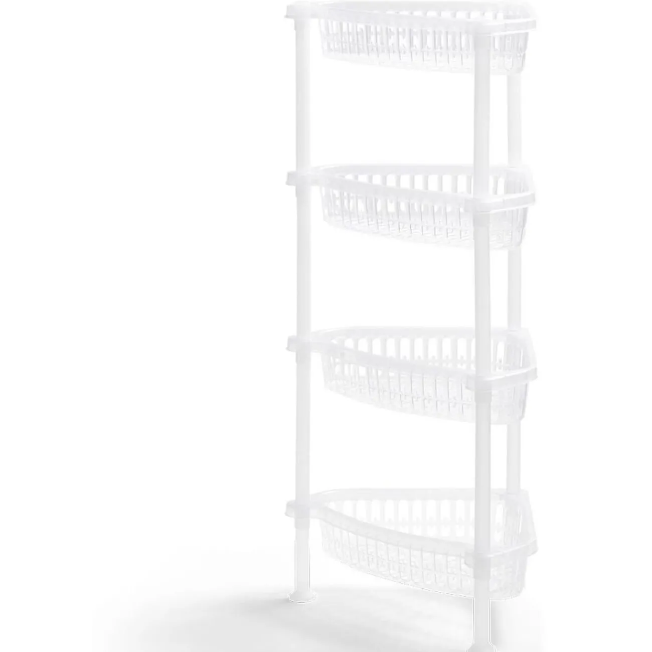 Gifi Desserte d'angle 4 niveaux plastique transparent 38x33xH82cm