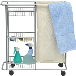 Gifi Entretien Du Linge|Desserte de buanderie 3 étages gris