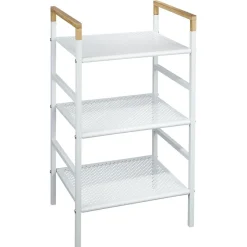Gifi Aménagement Salle De Bain^Desserte de salle de bains 3 niveaux métal blanc