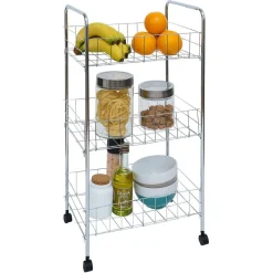 Gifi Desserte en métal 3 niveaux - 35,5xH66,5x26cm