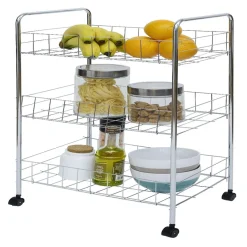 Gifi Desserte en métal 3 niveaux - 35,5xH66,5x26cm