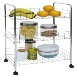 Gifi Desserte en métal 3 niveaux - 35,5xH66,5x26cm