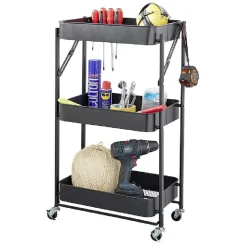 Gifi Desserte multi-usage pliable métal noir