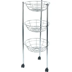 Gifi Desserte ovale 3 paniers inox H.70,5cm