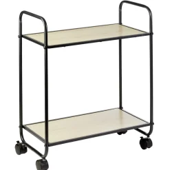 Gifi Desserte style industriel sur roulettes naturel et noir