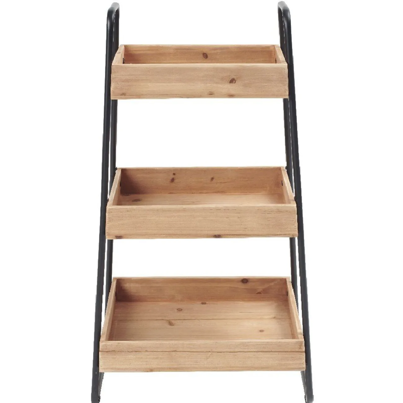 Gifi Desserte vintage 3 niveaux noir naturel