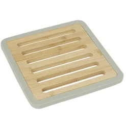 Gifi Dessous de plat en bambou avec contour en silicone