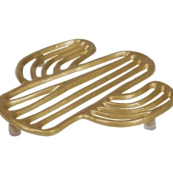 Gifi Dessous de plat forme cactus doré