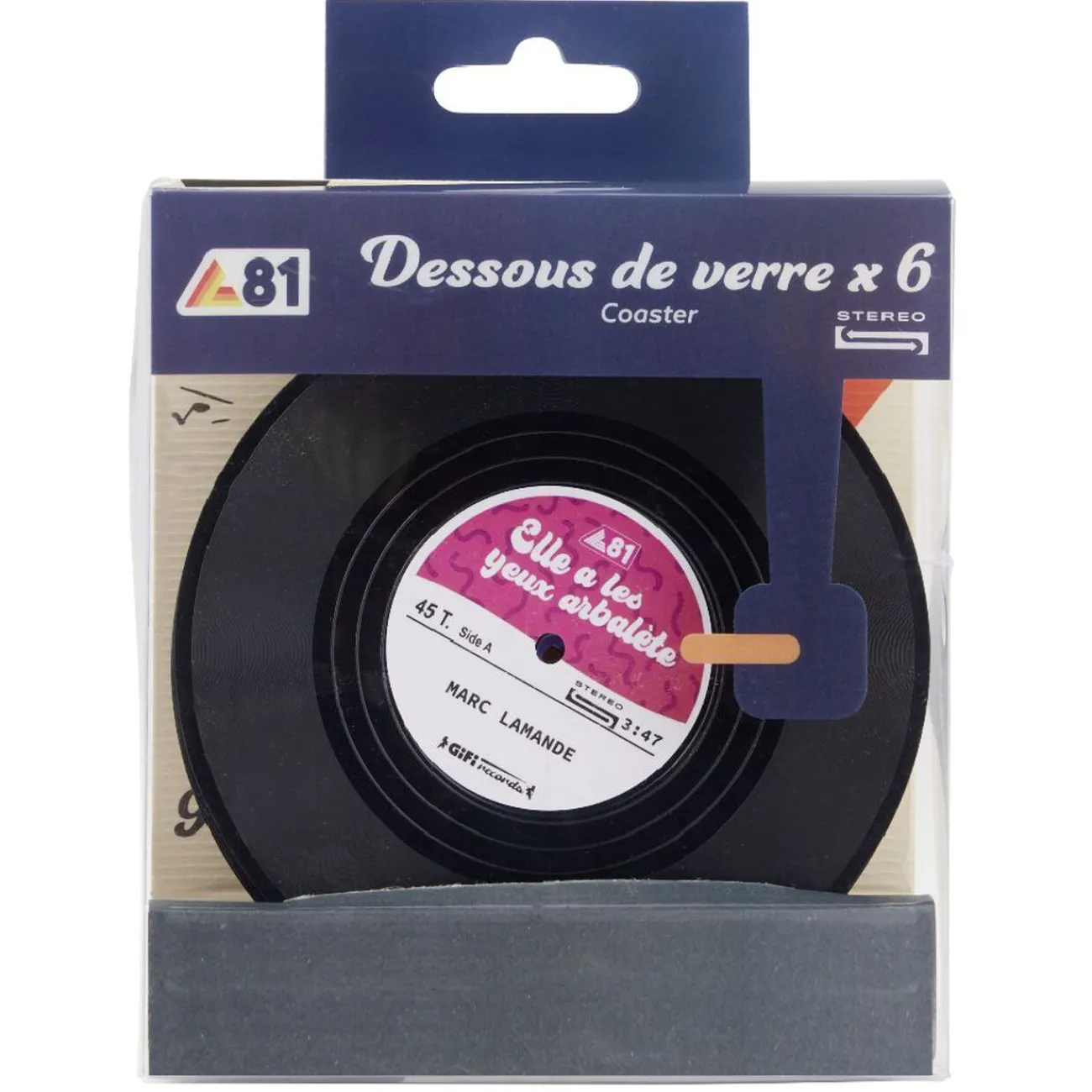 Gifi Dessous de verre décor vinyle x6