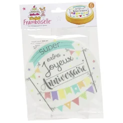 Gifi Disque azyme motif joyeux anniversaire 20 g