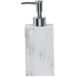 Gifi Aménagement Salle De Bain^Distributeur à savon céramique blanc effet marbre