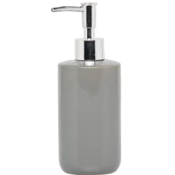 Gifi Aménagement Salle De Bain^Distributeur à savon céramique gris