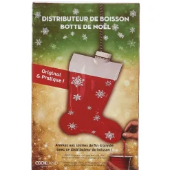 Gifi Distributeur de boisson suspendu forme chaussette de Noël 2L