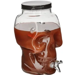 Gifi Distributeur de boisson tête de mort en verre