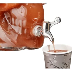 Gifi Distributeur de boisson tête de mort en verre