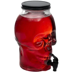 Gifi Distributeur de boisson tête de mort en verre 5L