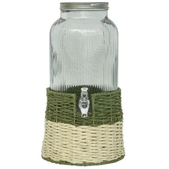 Gifi Distributeur de boisson verre 5,5L avec support - Ø22,5xH42,5cm