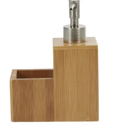 Gifi Nettoyage Et Entretien|Distributeur de liquide vaisselle en bois avec compartiment à éponge