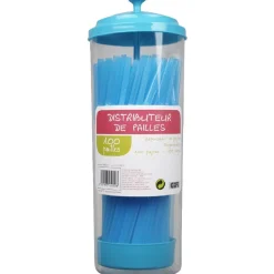 Gifi Distributeur de pailles bleues