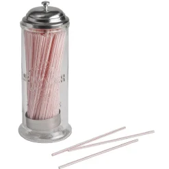 Gifi Distributeur de pailles transparent gris