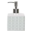 Gifi Aménagement Salle De Bain^Distributeur de savon céramique carreau de ciment blanc vert