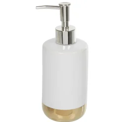 Gifi Aménagement Salle De Bain^Distributeur de savon céramique blanc cuivre