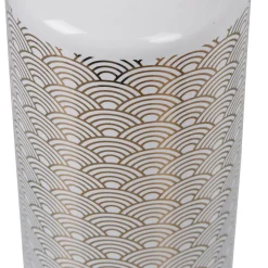 Gifi Aménagement Salle De Bain^Distributeur de savon céramique motifs écaille blanc doré