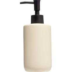 Gifi Aménagement Salle De Bain^Distributeur de savon céramique beige Ø7xH18,5cm