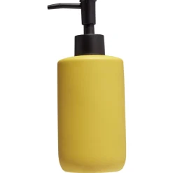 Gifi Aménagement Salle De Bain^Distributeur de savon céramique jaune Ø7xH18,5cm