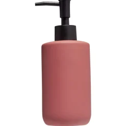 Gifi Aménagement Salle De Bain^Distributeur de savon céramique rouge Ø7xH18,5cm