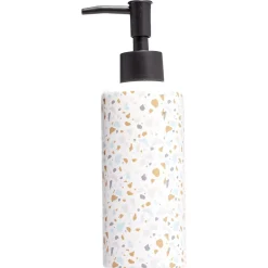 Gifi Aménagement Salle De Bain^Distributeur de savon céramique motif terrazzo Ø6xH15cm