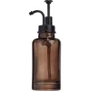 Gifi Aménagement Salle De Bain^Distributeur de savon en verre ambre brun Ø7xH21cm