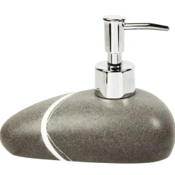 Gifi Aménagement Salle De Bain^Distributeur de savon galet gris