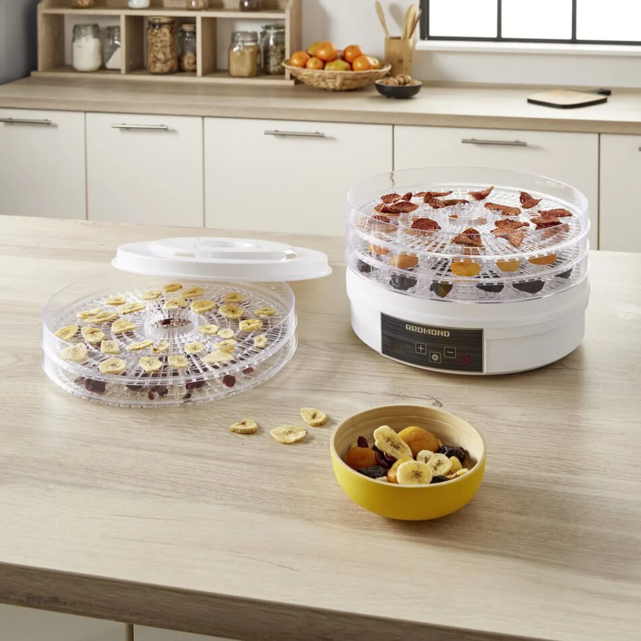 Gifi Déshydrateur alimentaire Homday 350W ABS blanc Ø30cm