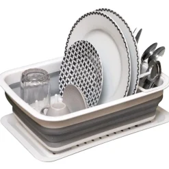 Gifi Egouttoir à vaisselle rétractable avec plateau