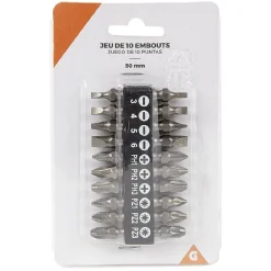 Gifi Quincaillerie^Embout de tournevis x10