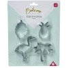 Gifi Emporte pièce forme Ananas Palmier Flamant rose Feuille x4