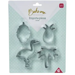Gifi Emporte pièce forme Ananas Palmier Flamant rose Feuille x4