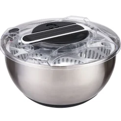 Gifi Essoreuse à salade 2 en 1 en inox