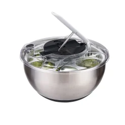 Gifi Essoreuse à salade 2 en 1 en inox