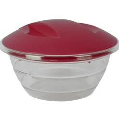 Gifi Essoreuse à salade 4 en 1 transparente et rouge