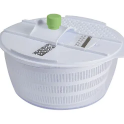 Gifi Essoreuse à salade et mandoline 4 lames blanc vert