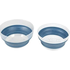 Gifi Essoreuse à salade rétractable 3,5 L bleu et blanc