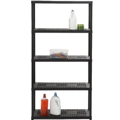 Gifi Rangement|Etagère 5 niveaux noire