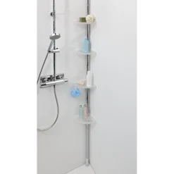 Gifi Equipement Douche^Etagère d'angle de douche 4 niveaux
