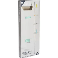 Gifi Equipement Douche^Etagère d'angle de douche 4 niveaux