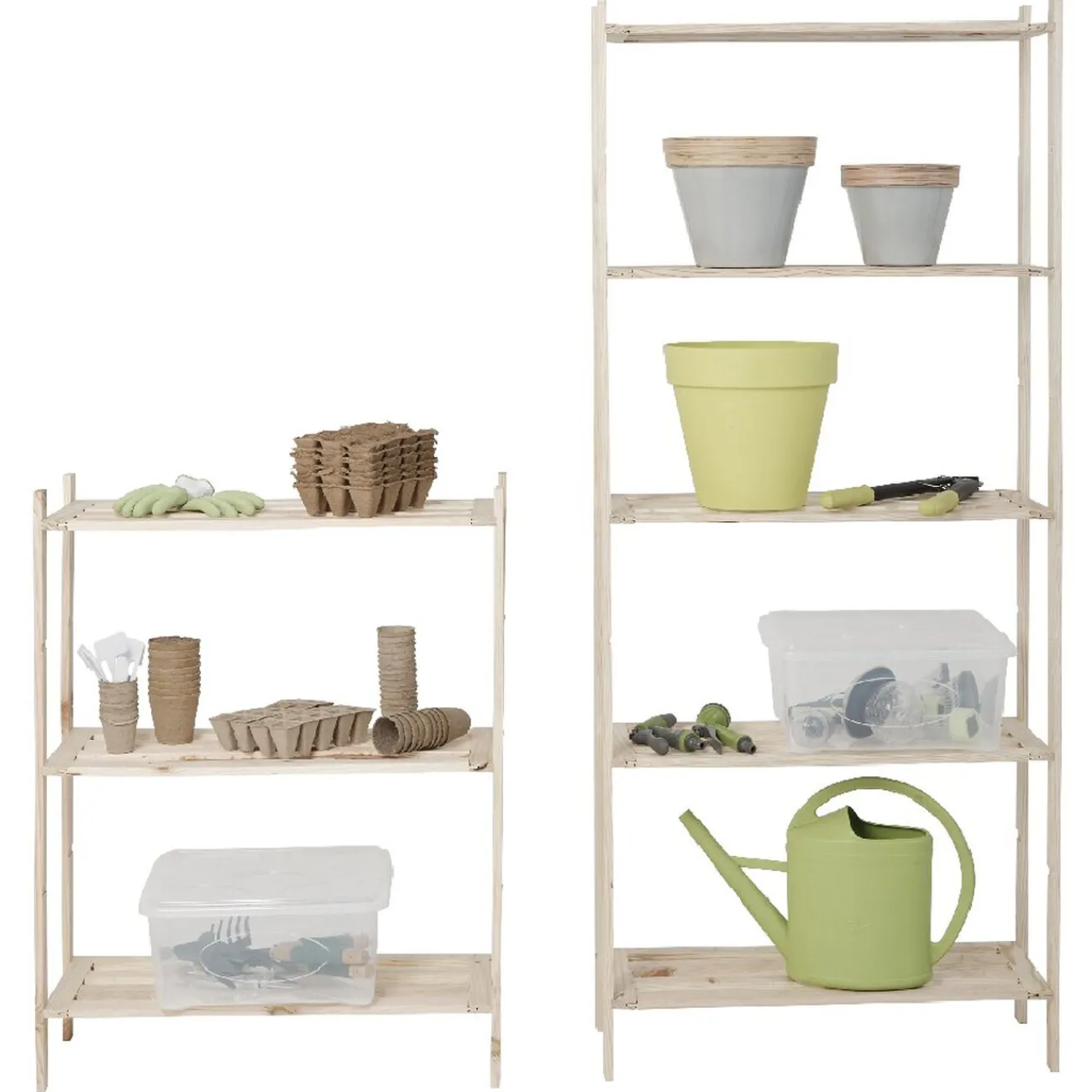 Gifi Rangement|Etagère de rangement en pin x 2