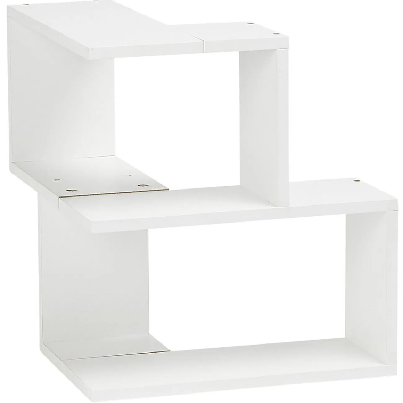 Gifi Rangement|Etagère double spécial angle couleur blanc