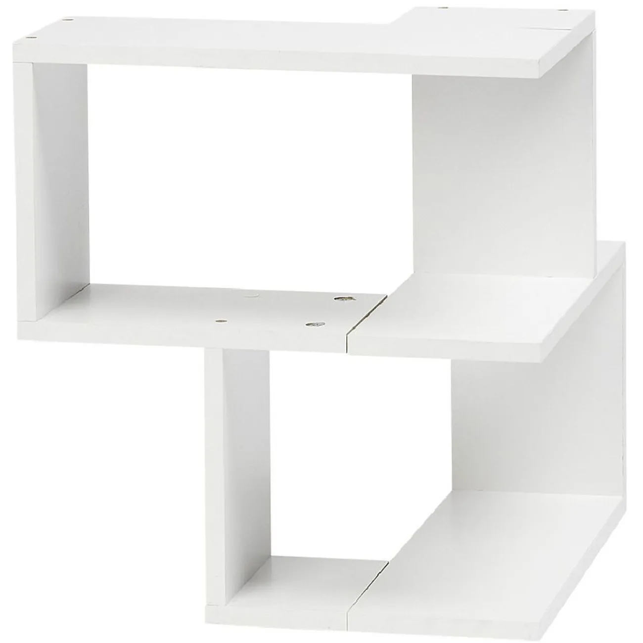 Gifi Rangement|Etagère double spécial angle couleur blanc