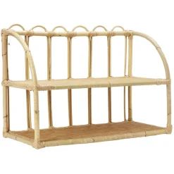 Gifi Rangement|Etagère en rotin 2 niveaux
